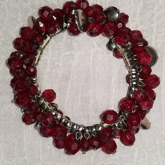 Red "Belly Dancer" Bracelet - Picture 2 of 3